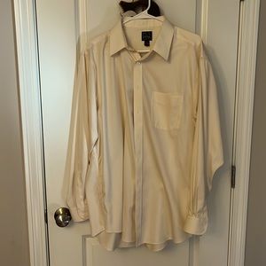 Jos a bank off white dress shirt